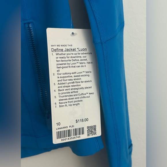 NWT Lululemon Define Jacket *Luon
Poolside - Picture 3 of 5
